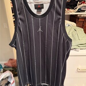 Jordan Black and White Pinstripe Sleeveless Jersey xl